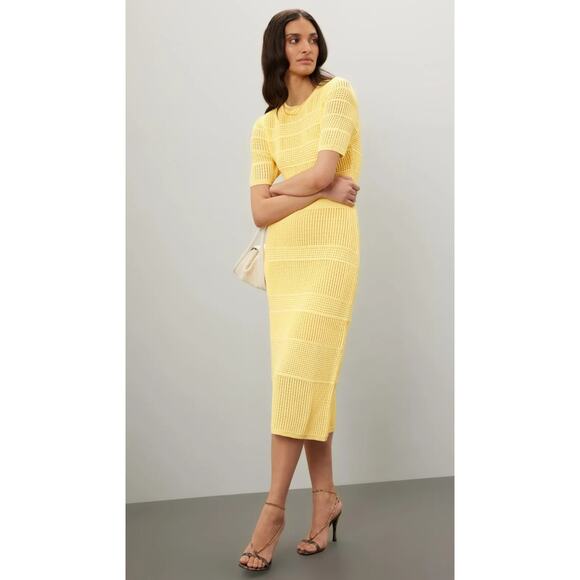 Jason Wu x RTR Yellow Knit Midi Dress - Picture 2 of 8